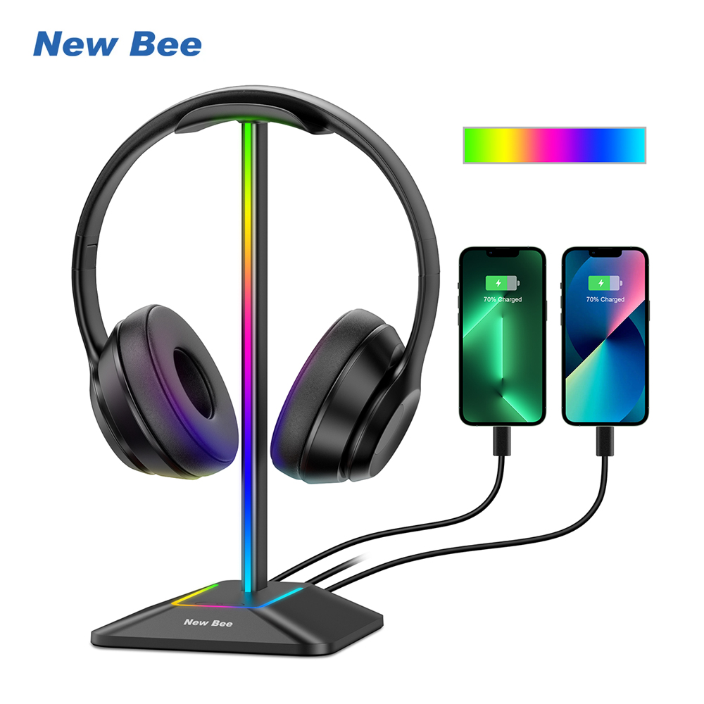 Esports Gaming Desk - Nieuwe Bee Z8 RGB-hoofdtelefoonstandaardhouder met 2