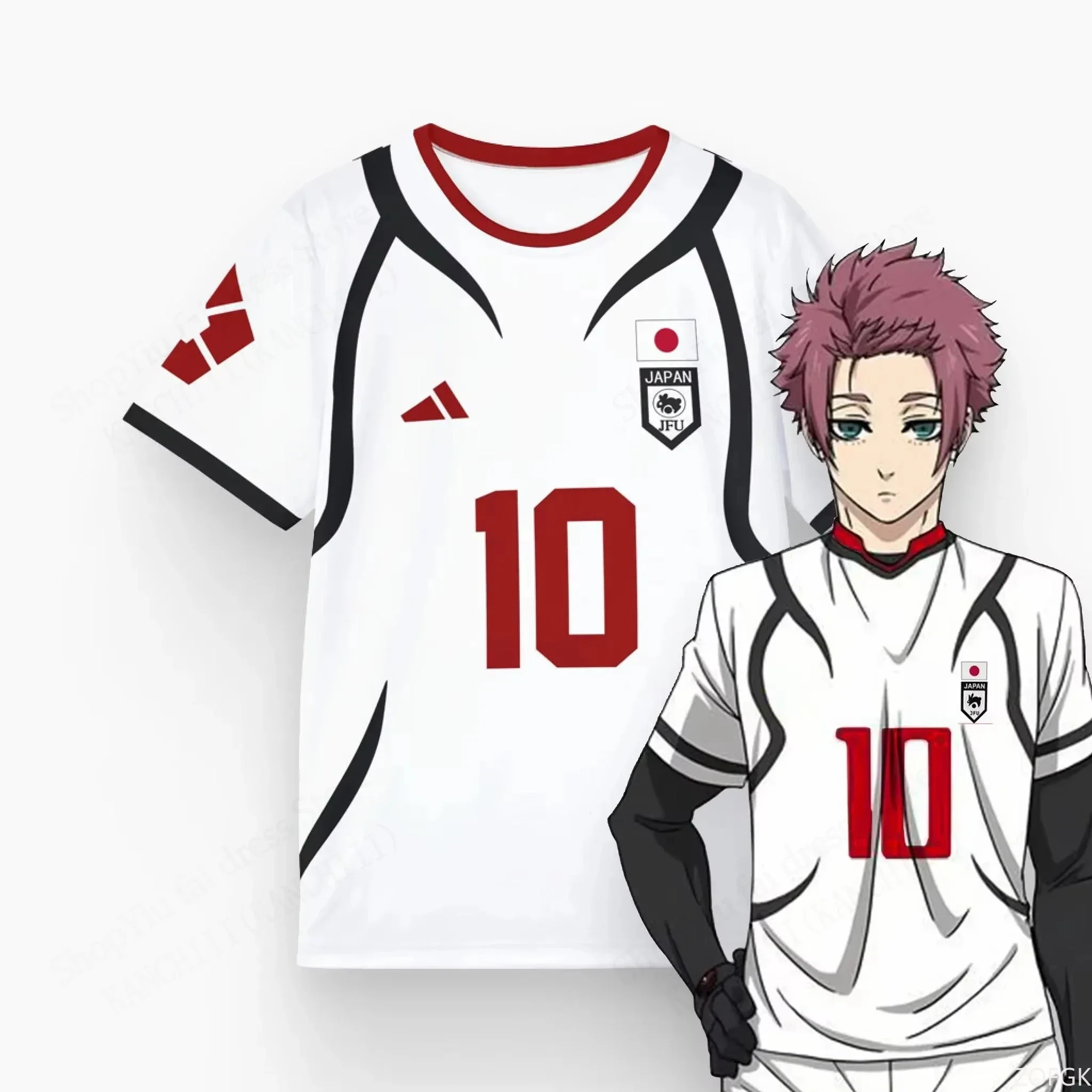 Esports Gaming Arm Sleeve - Herenshirt Anime Jersey Blue Lock Sae