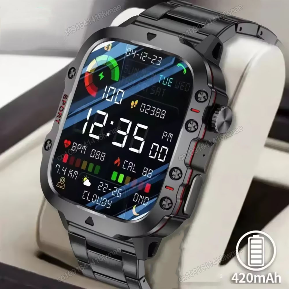 Phase Esports & Gaming Festival - 2026 Militaire Smartwatch GPS Mannen Zaklamp