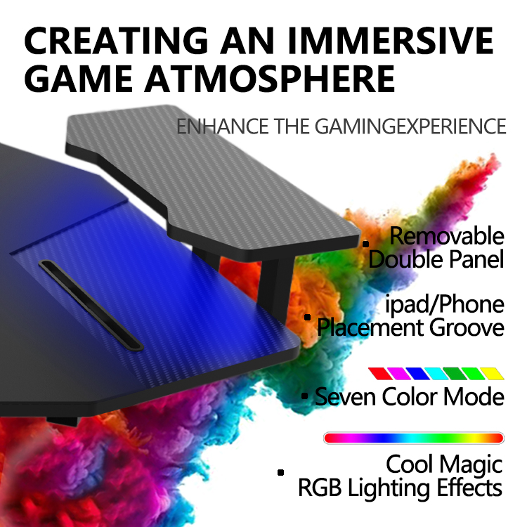 70-inch grote RGB LED verlicht - Esports Gaming Desk recensie en prijs